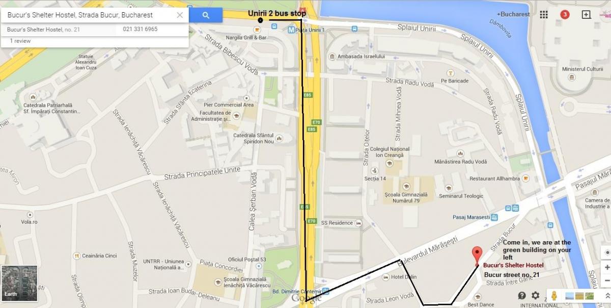 Mapa ng hostel bucuresti