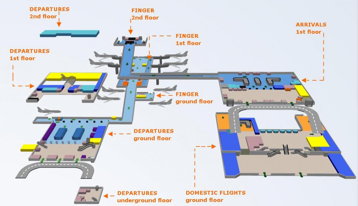 otp airport mapa