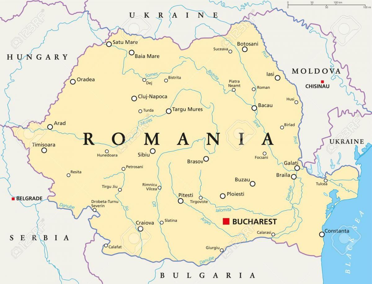 mapa ng romania bucharest