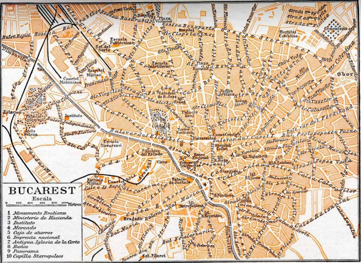 old town bucharest mapa
