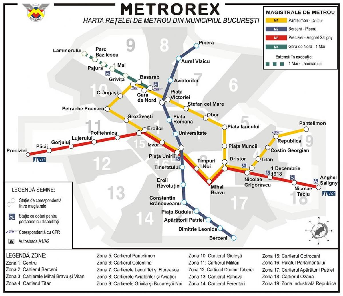 metro mapa bucuresti