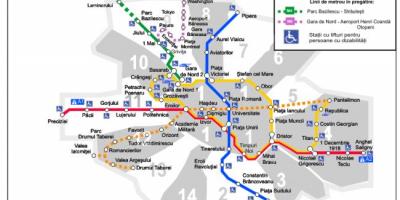 Bucharest mapa ng subway