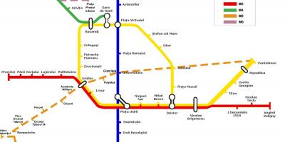 Metro mapa bucharest ng romania